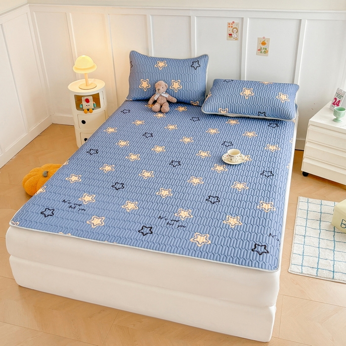 91家纺网 家纺一手货源 找家纺 （总）爱思凯家纺 2025新款【印花成人0.3 乳胶凉席】清新0.3 乳胶条席款