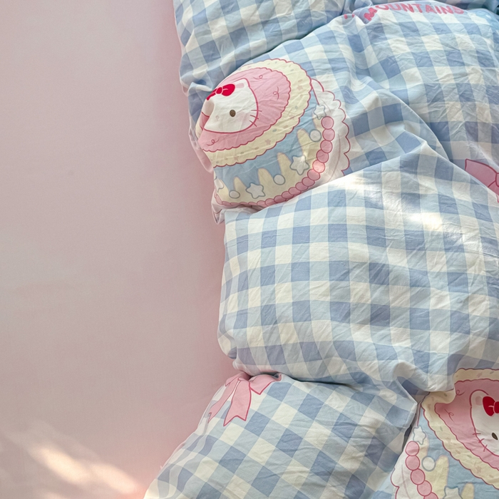 91家纺网 家纺一手货源 找家纺 丝芙妮家居（原乐视家纺） 2025春夏新款水洗皱皱棉印花四件套 蛋糕喵