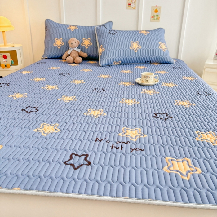 91家纺网 家纺一手货源 找家纺 （总）爱思凯家纺 2025新款【印花成人0.3 乳胶凉席】清新0.3 乳胶条席款