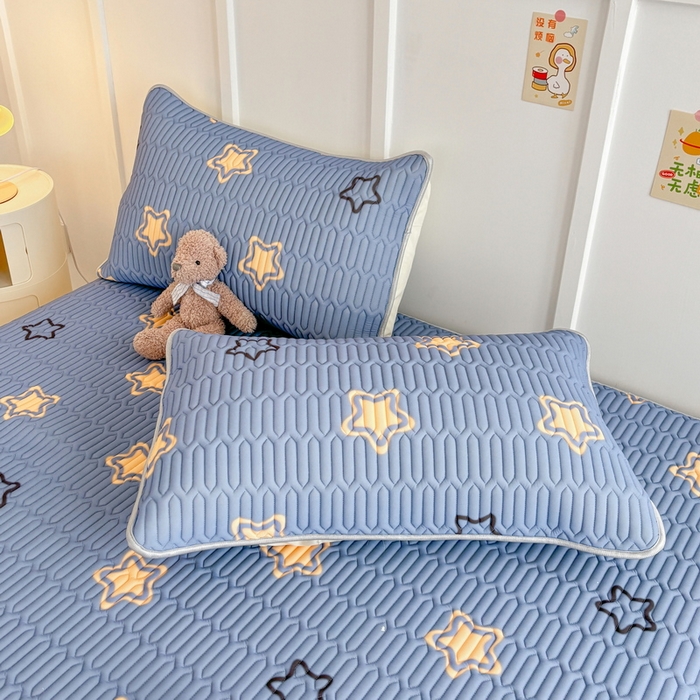 91家纺网 家纺一手货源 找家纺 （总）爱思凯家纺 2025新款【印花成人0.3 乳胶凉席】清新0.3 乳胶条席款