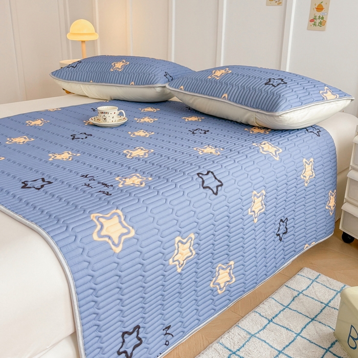 91家纺网 家纺一手货源 找家纺 （总）爱思凯家纺 2025新款【印花成人0.3 乳胶凉席】清新0.3 乳胶条席款