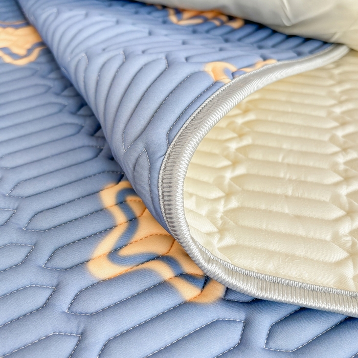 91家纺网 家纺一手货源 找家纺 （总）爱思凯家纺 2025新款【印花成人0.3 乳胶凉席】清新0.3 乳胶条席款