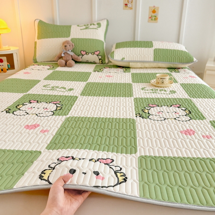 91家纺网 家纺一手货源 找家纺 （总）爱思凯家纺 2025新款【印花成人0.3 乳胶凉席】清新0.3 乳胶条席款