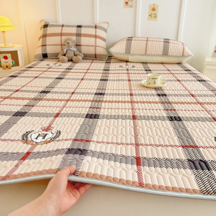 91家纺网 家纺一手货源 找家纺 （总）爱思凯家纺 2025新款【印花成人0.3 乳胶凉席】清新0.3 乳胶条席款