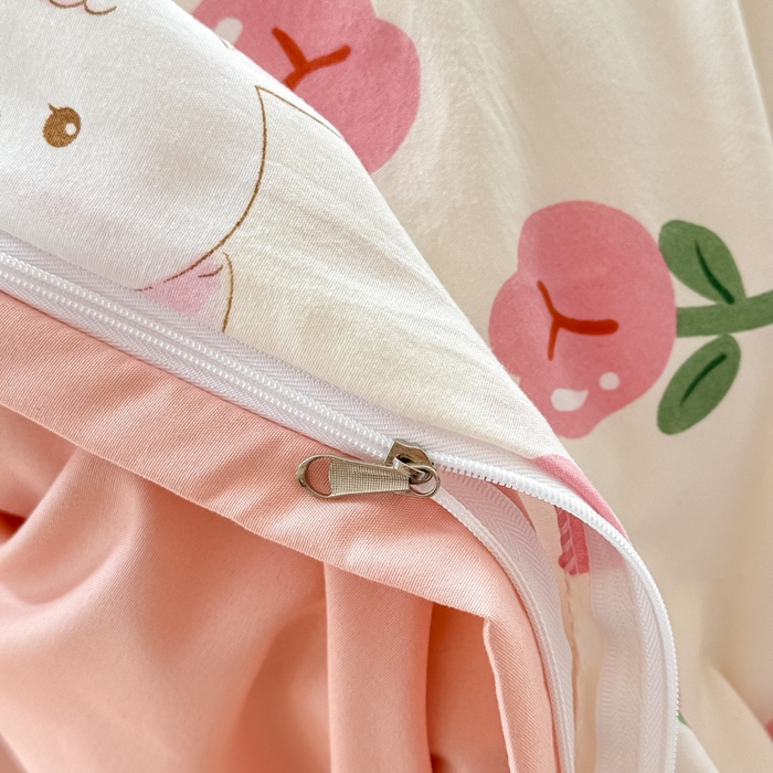 91家纺网 家纺一手货源 找家纺 丝芙妮家居（原乐视家纺） 2025春夏新款水洗皱皱棉印花四件套 花朵朵