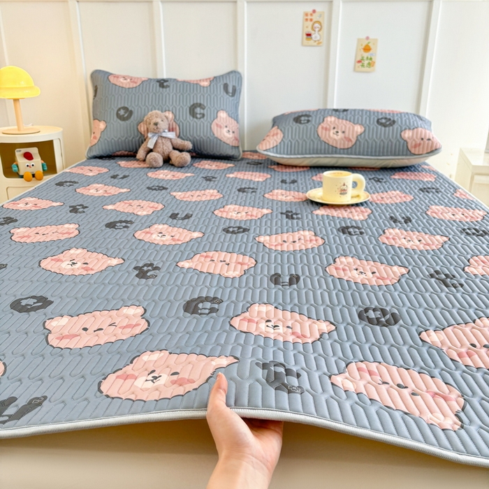 91家纺网 家纺一手货源 找家纺 （总）爱思凯家纺 2025新款【印花成人0.3 乳胶凉席】清新0.3 乳胶条席款