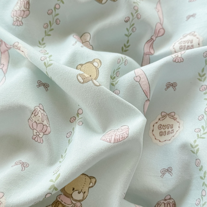 91家纺网 家纺一手货源 找家纺 丝芙妮家居（原乐视家纺） 2025春夏新款水洗皱皱棉印花四件套 可妮熊