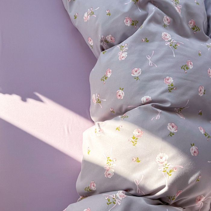 91家纺网 家纺一手货源 找家纺 丝芙妮家居（原乐视家纺） 2025春夏新款水洗皱皱棉印花四件套 觅恋