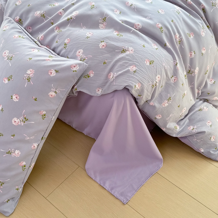 91家纺网 家纺一手货源 找家纺 丝芙妮家居（原乐视家纺） 2025春夏新款水洗皱皱棉印花四件套 觅恋