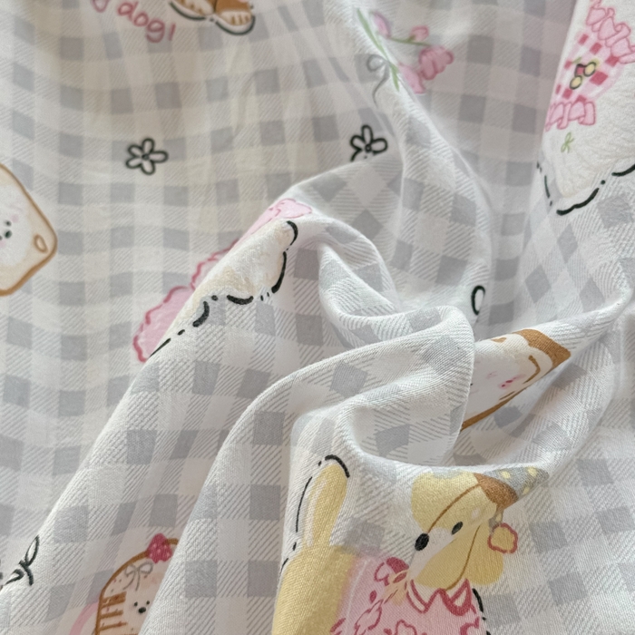 91家纺网 家纺一手货源 找家纺 丝芙妮家居（原乐视家纺） 2025春夏新款水洗皱皱棉印花四件套 奶芙