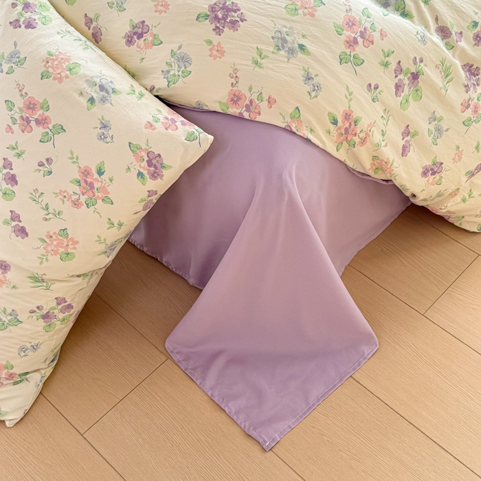 91家纺网 家纺一手货源 找家纺 丝芙妮家居（原乐视家纺） 2025春夏新款水洗皱皱棉印花四件套 浅夏