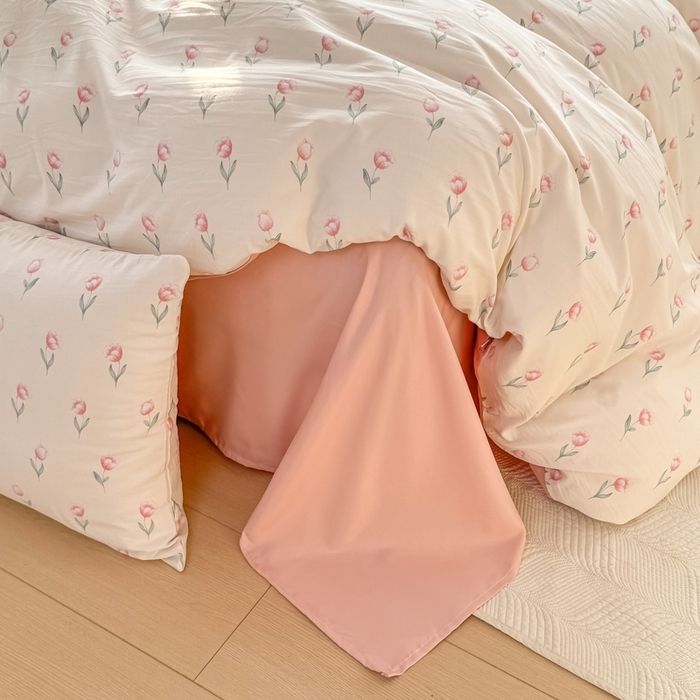 91家纺网 家纺一手货源 找家纺 丝芙妮家居（原乐视家纺） 2025春夏新款水洗皱皱棉印花四件套 雾幸