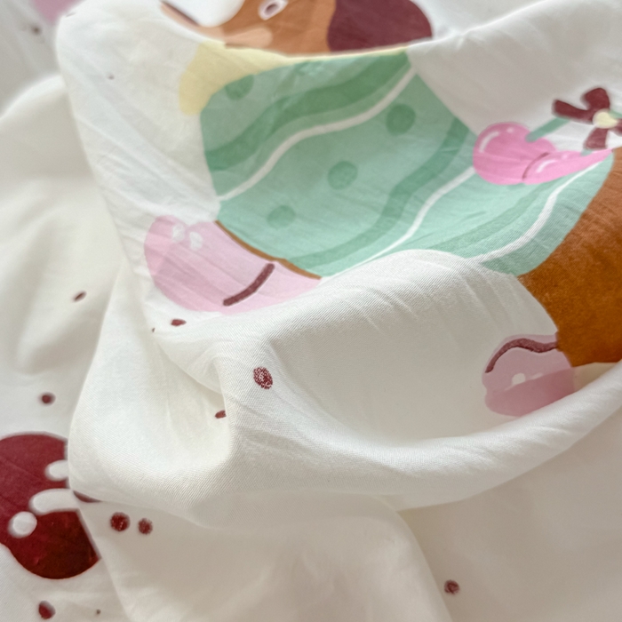 91家纺网 家纺一手货源 找家纺 丝芙妮家居（原乐视家纺） 2025春夏新款水洗皱皱棉印花四件套 小腊肠