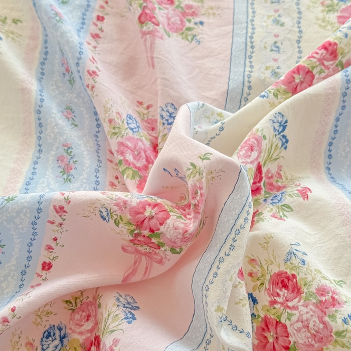 91家纺网 家纺一手货源 找家纺 丝芙妮家居（原乐视家纺） 2025春夏新款水洗皱皱棉印花四件套 萱花