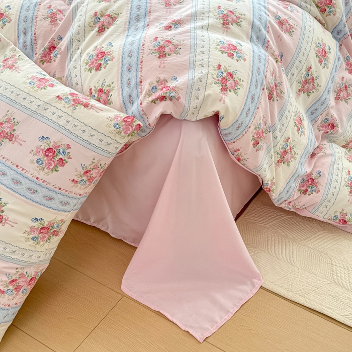 91家纺网 家纺一手货源 找家纺 丝芙妮家居（原乐视家纺） 2025春夏新款水洗皱皱棉印花四件套 萱花