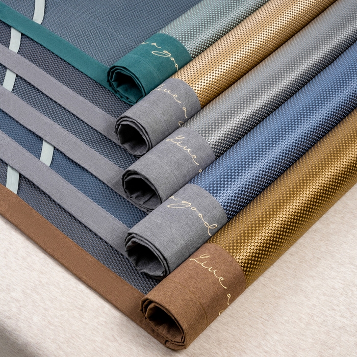 91家纺网 家纺一手货源 找家纺 （总）宜家坊 2025新款A类纯色绣花冰藤席凉席三件套