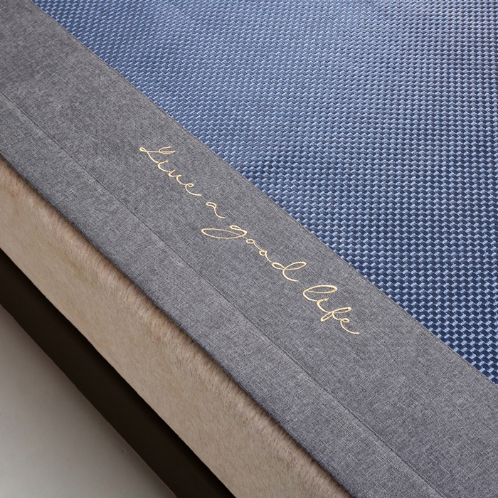 91家纺网 家纺一手货源 找家纺 （总）宜家坊 2025新款A类纯色绣花冰藤席凉席三件套