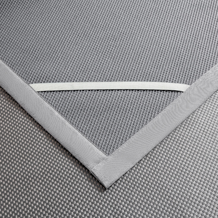 91家纺网 家纺一手货源 找家纺 宜家坊 2025新款A类纯色绣花冰藤席凉席三件套 典雅灰-床席款