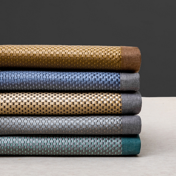 91家纺网 家纺一手货源 找家纺 宜家坊 2025新款A类纯色绣花冰藤席凉席三件套 曙光金-床席款