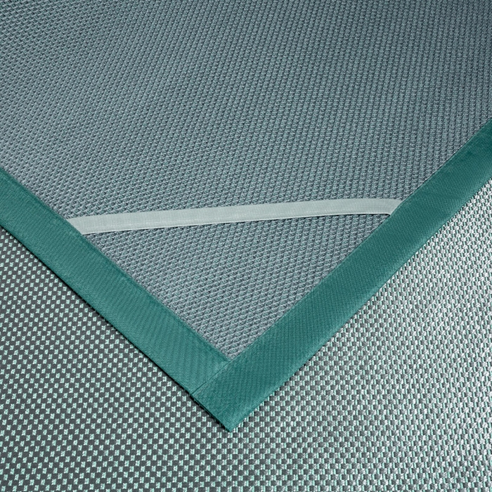 91家纺网 家纺一手货源 找家纺 宜家坊 2025新款A类纯色绣花冰藤席凉席三件套 松花绿-床席款