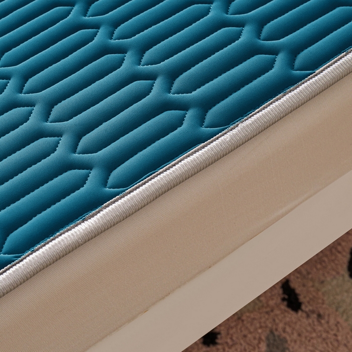 91家纺网 家纺一手货源 找家纺 爱思凯家纺 2025新款【印花成人0.3 乳胶凉席】清新0.3 乳胶条席款 清新乳胶条席-宝石蓝