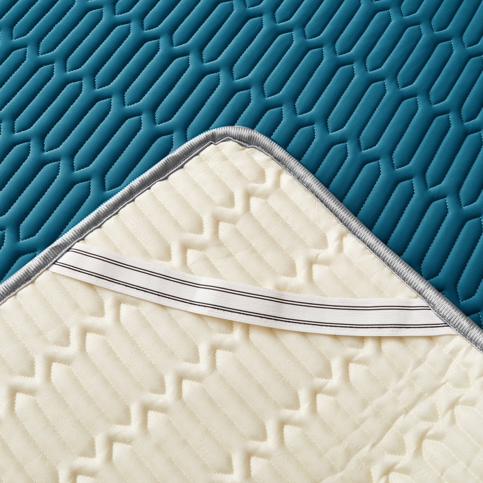 91家纺网 家纺一手货源 找家纺 爱思凯家纺 2025新款【印花成人0.3 乳胶凉席】清新0.3 乳胶条席款 清新乳胶条席-宝石蓝