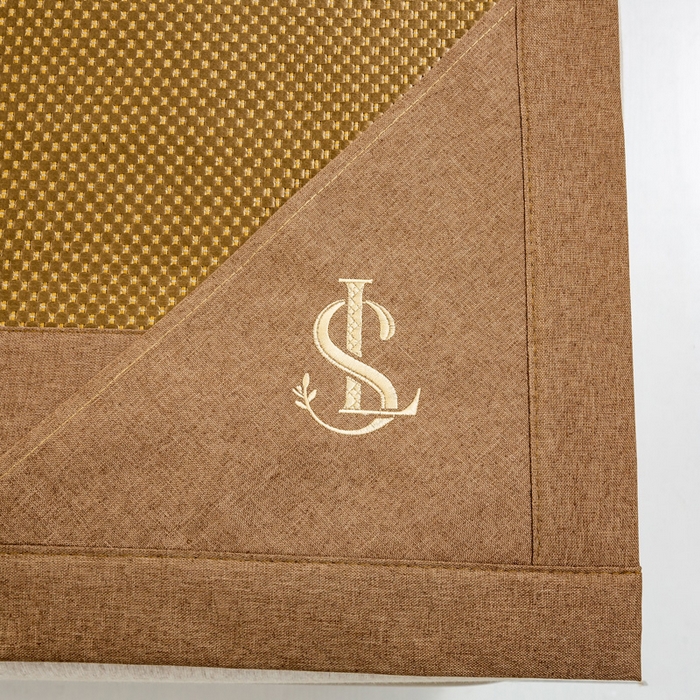 91家纺网 家纺一手货源 找家纺 宜家坊 2025新款A类纯色绣花冰藤席凉席三件套 钛古咖-床席款