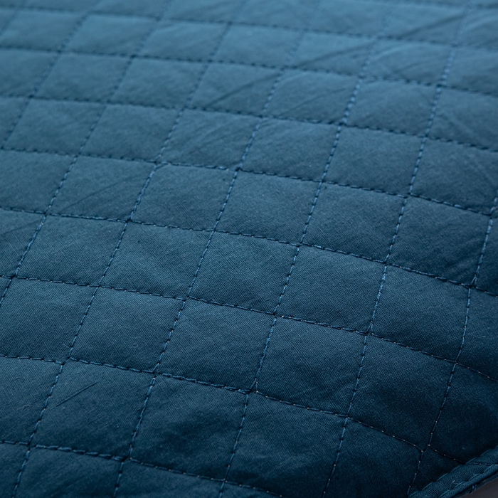 91家纺网 家纺一手货源 找家纺 萌番宝 2025新款简约纯色全棉纯棉全荞麦枕表面多道绗缝内胆可脱卸枕头枕芯 藏青全荞麦枕