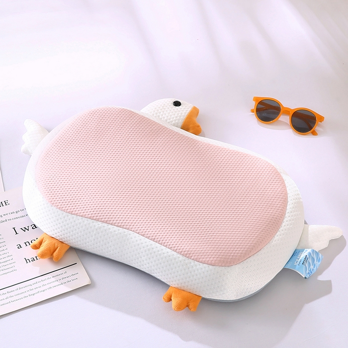 91家纺网 家纺一手货源 找家纺 （总）蔻眠 2025新款凉感丝荞麦护颈枕头儿童卡通学生成人枕芯大白鹅