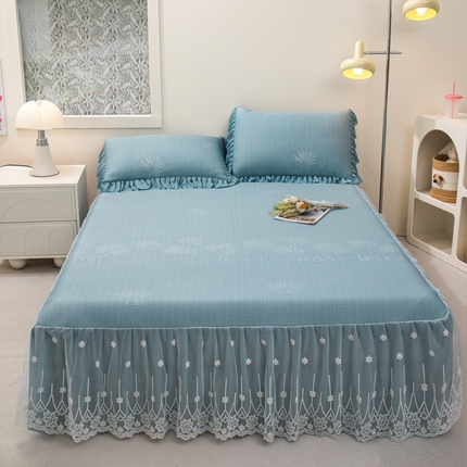 91家纺网 家纺一手货源 找家纺 （总）美洲琳 2025新款A类PE高分子冰豆豆床单床笠床裙款凉席冰丝席凉感软席子