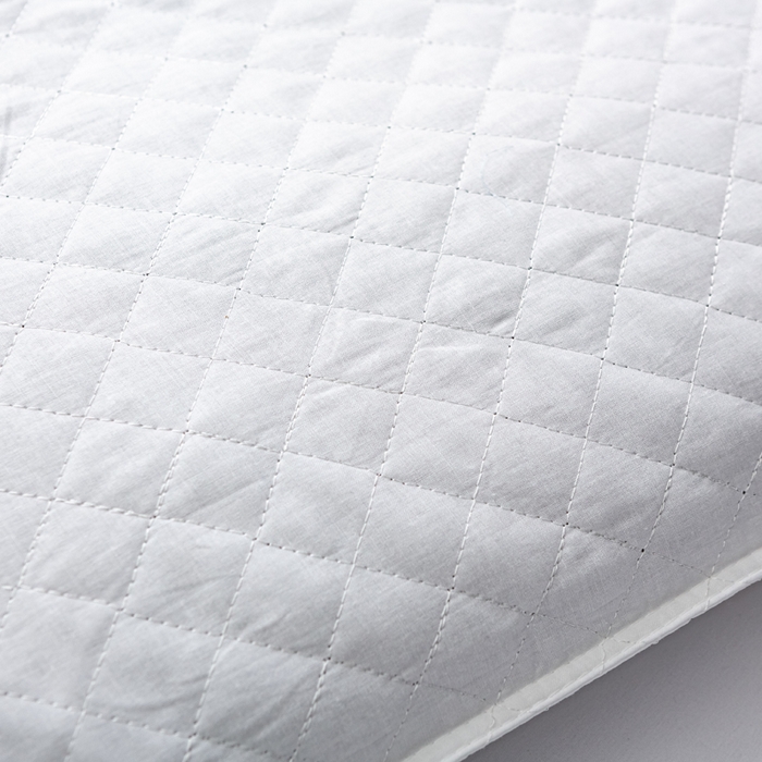 91家纺网 家纺一手货源 找家纺 萌番宝 2025新款简约纯色全棉纯棉全荞麦枕表面多道绗缝内胆可脱卸枕头枕芯 白昔全荞麦枕