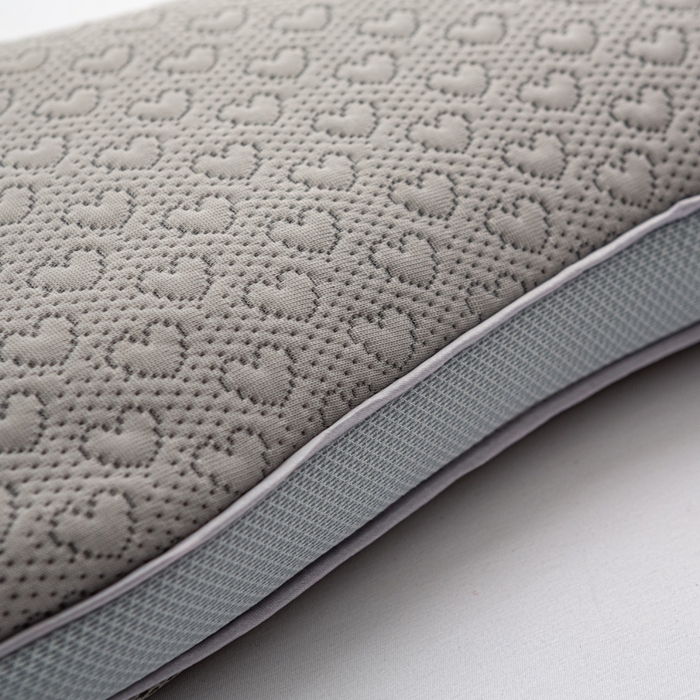 91家纺网 家纺一手货源 找家纺 萌番宝 2025新款夏季冰豆豆凉枕荞麦颈椎枕圆柱护颈枕牵引荞麦壳枕芯 冰豆豆荞麦颈椎枕-高雅灰52*21*11cm