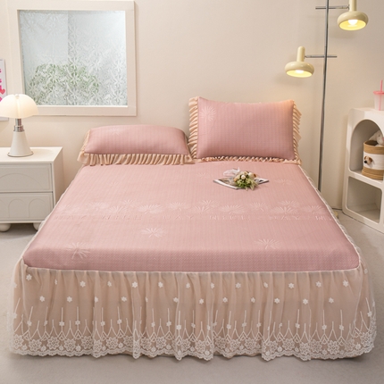 91家纺网 家纺一手货源 找家纺 （总）美洲琳 2025新款A类PE高分子冰豆豆床单床笠床裙款凉席冰丝席凉感软席子