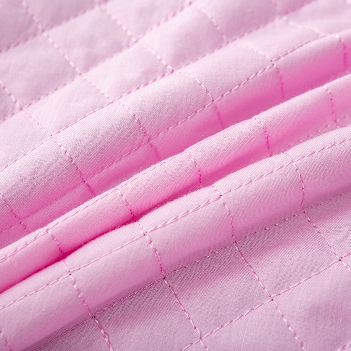 91家纺网 家纺一手货源 找家纺 萌番宝 2025新款简约纯色全棉纯棉全荞麦枕表面多道绗缝内胆可脱卸枕头枕芯 粉红全荞麦枕