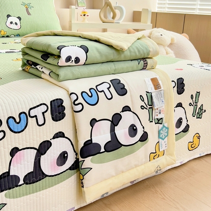 91家纺网 家纺一手货源 找家纺 （总）亿莱鑫 2025新款全棉水洗夏凉被 空调被 被子夏被四件套床盖款