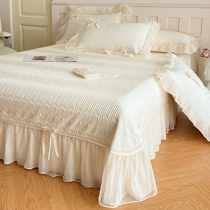 91家纺网 家纺一手货源 找家纺 （总）蓝邻家纺 2025年新款PE提花海岛皱花边织带款凉席系列