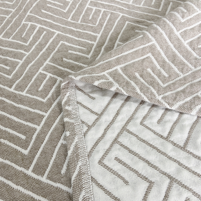 91家纺网 家纺一手货源 找家纺 卡奥家纺 2025新款水洗全棉四层纱盖毯毛巾被夏凉被  围城-咖