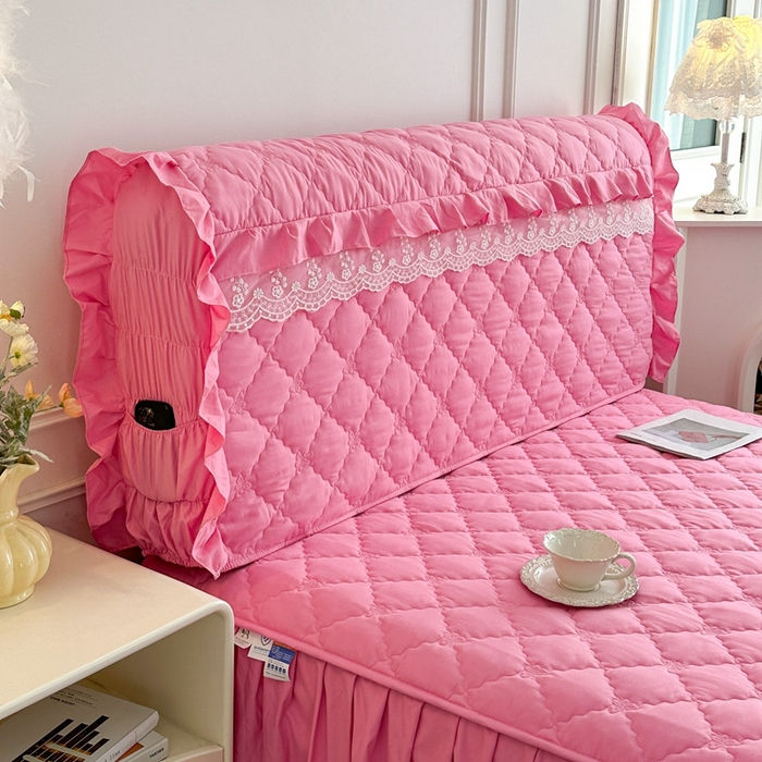 91家纺网 家纺一手货源 找家纺 （总）2025新款蝴蝶飞飞系列 A类亲肤棉夹棉床笠式床裙四件套