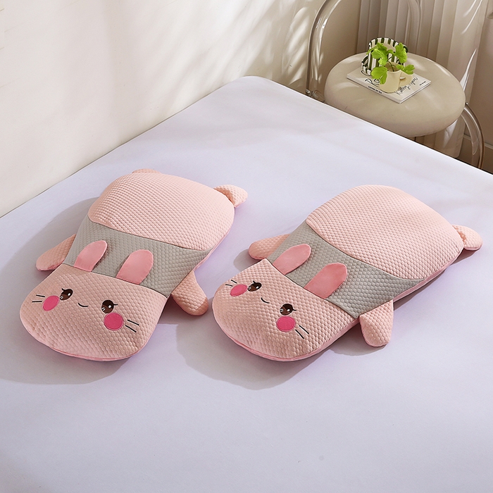 91家纺网 家纺一手货源 找家纺 （总）蔻眠 2025新款凉豆豆凉感丝荞麦护颈枕头儿童学生成人卡通枕芯趴趴狗