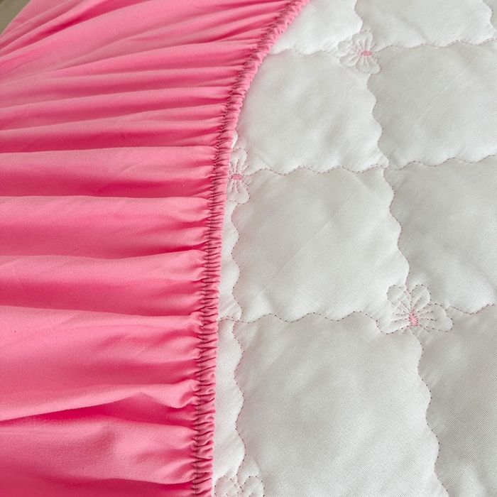 91家纺网 家纺一手货源 找家纺 （总）2025新款蝴蝶飞飞系列 A类亲肤棉夹棉床笠式床裙四件套