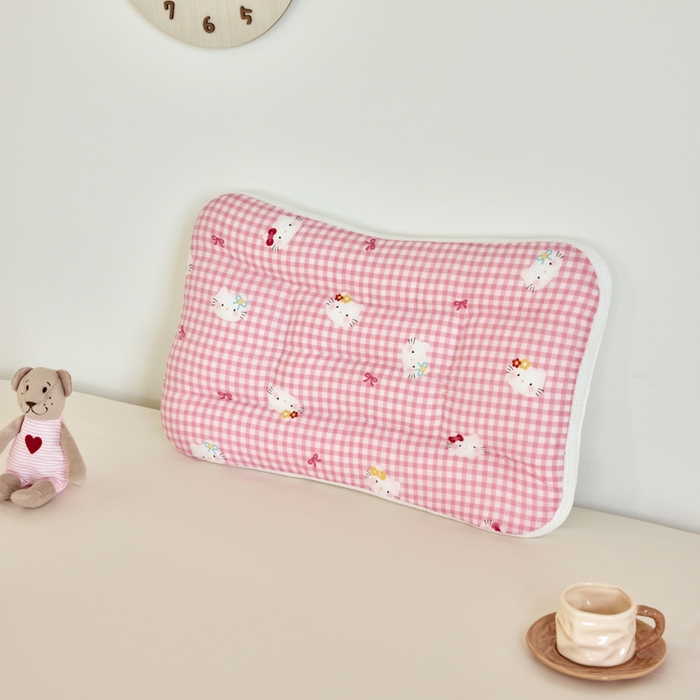 91家纺网 家纺一手货源 找家纺 （总）昕科 2025新款A类母婴级双感卡通亲子枕-全棉双层纱儿童枕学生凉感枕头羽丝棉成人颈椎枕芯