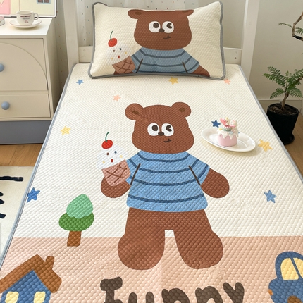 91家纺网 家纺一手货源 找家纺 （总）川悦生活 2025新款大阪凉豆豆学生床凉感凉席