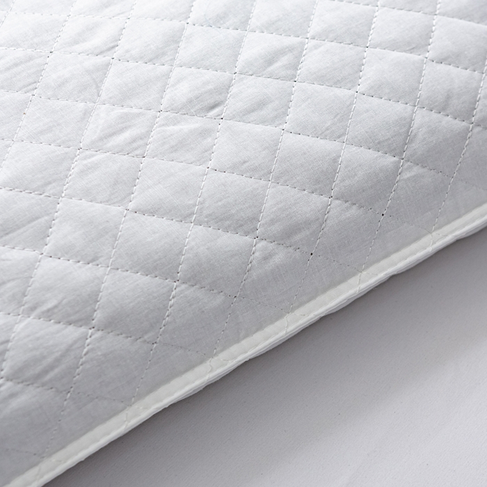 91家纺网 家纺一手货源 找家纺 （总）萌番宝 2025新款简约纯色全棉纯棉全荞麦枕表面多道绗缝内胆可脱卸枕头枕芯