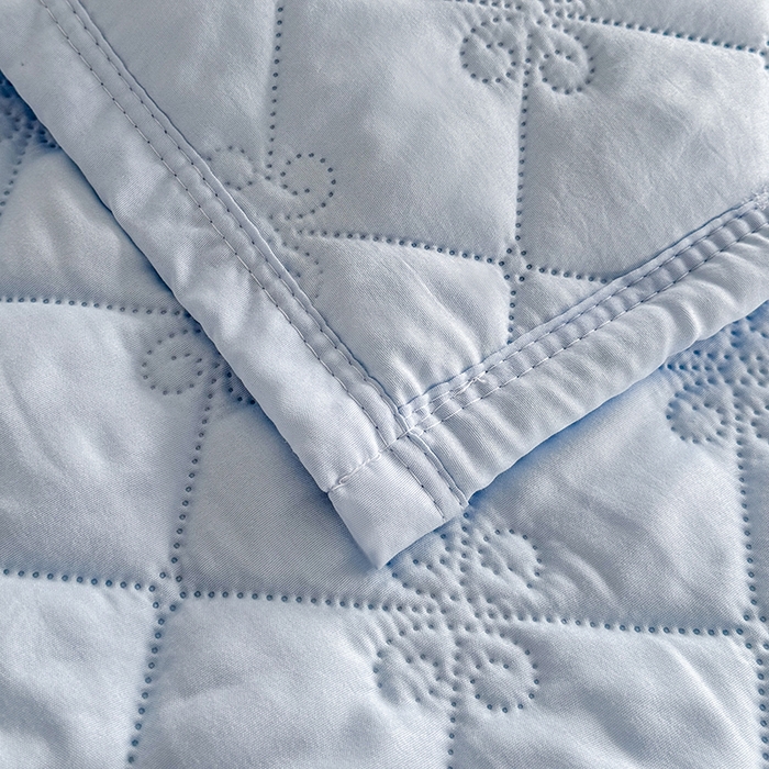 91家纺网 家纺一手货源 找家纺 2025新款亲肤舒适水洗棉夏被 水洗棉-蓝