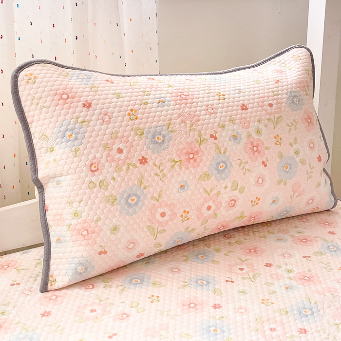 91家纺网 家纺一手货源 找家纺 川悦生活 2025新款大阪凉豆豆学生床凉感凉席 甜梦少女