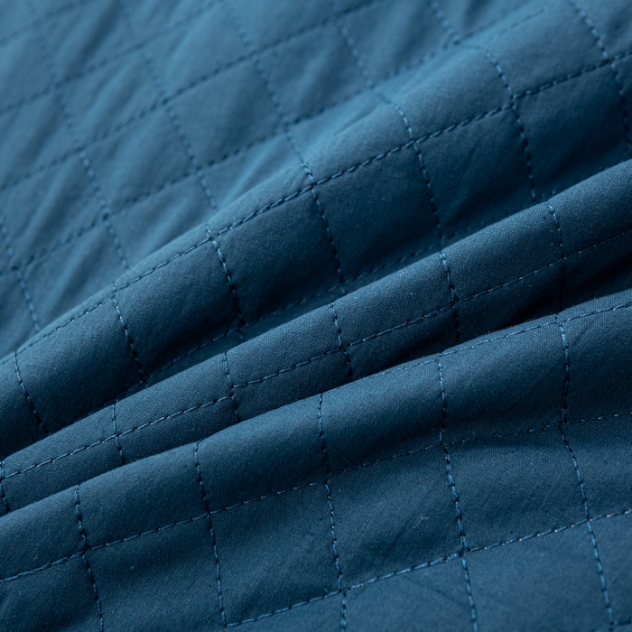 91家纺网 家纺一手货源 找家纺 萌番宝 2025新款简约纯色全棉纯棉全荞麦枕表面多道绗缝内胆可脱卸枕头枕芯 藏青全荞麦枕