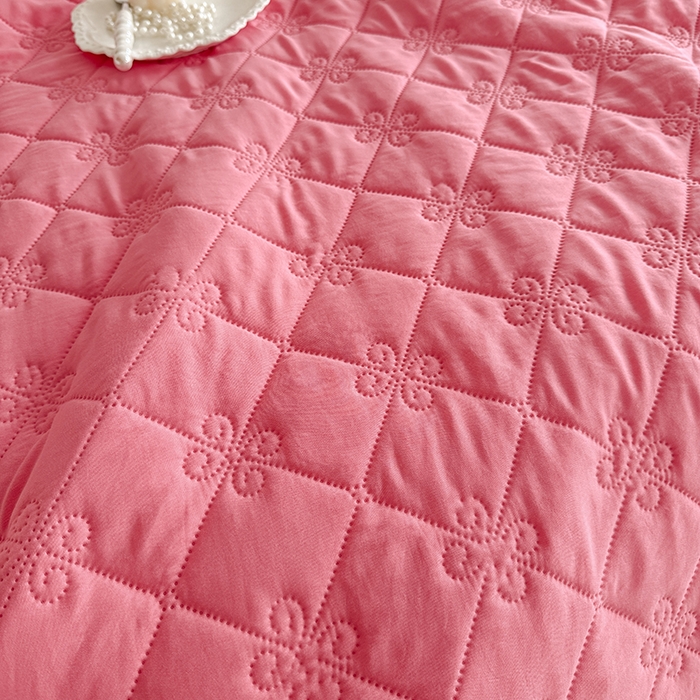 91家纺网 家纺一手货源 找家纺 2025新款亲肤舒适水洗棉夏被 水洗棉-红