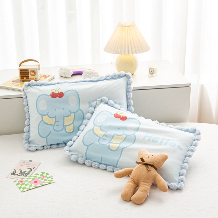 91家纺网 家纺一手货源 找家纺 （总）萌番宝 2025新款100支云柔全棉磨毛儿童枕套卡通单件单枕套