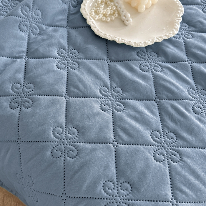 91家纺网 家纺一手货源 找家纺 2025新款亲肤舒适水洗棉夏被 水洗棉-深蓝