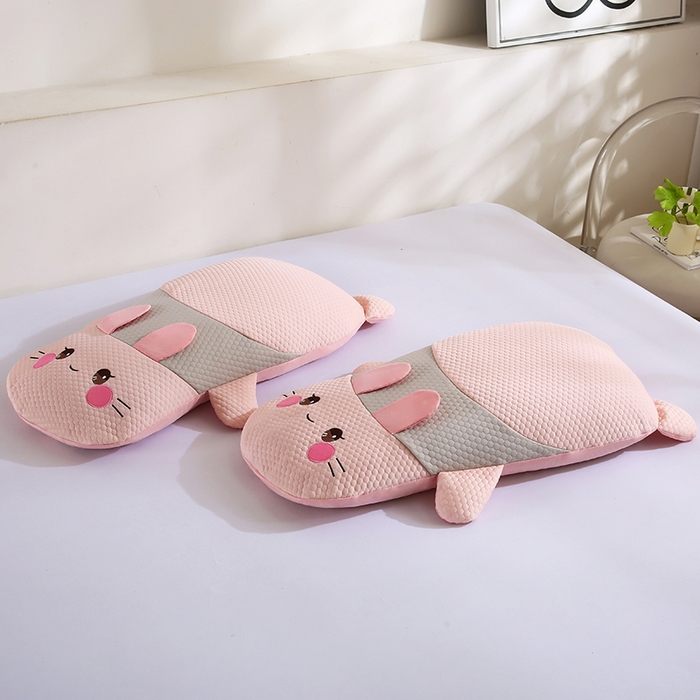 91家纺网 家纺一手货源 找家纺 （总）蔻眠 2025新款凉豆豆凉感丝荞麦护颈枕头儿童学生成人卡通枕芯趴趴狗